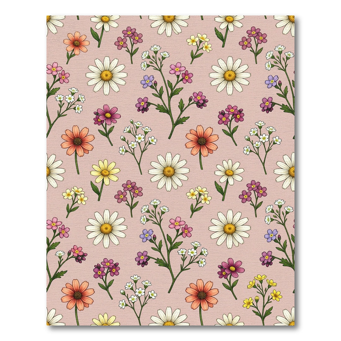 Colorful Daisy Botanical Garden Rug