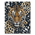 Majestic Tiger Face Leopard Spot Fusion Rug