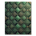 Emerald Green Filigree Diamond Relief Rug