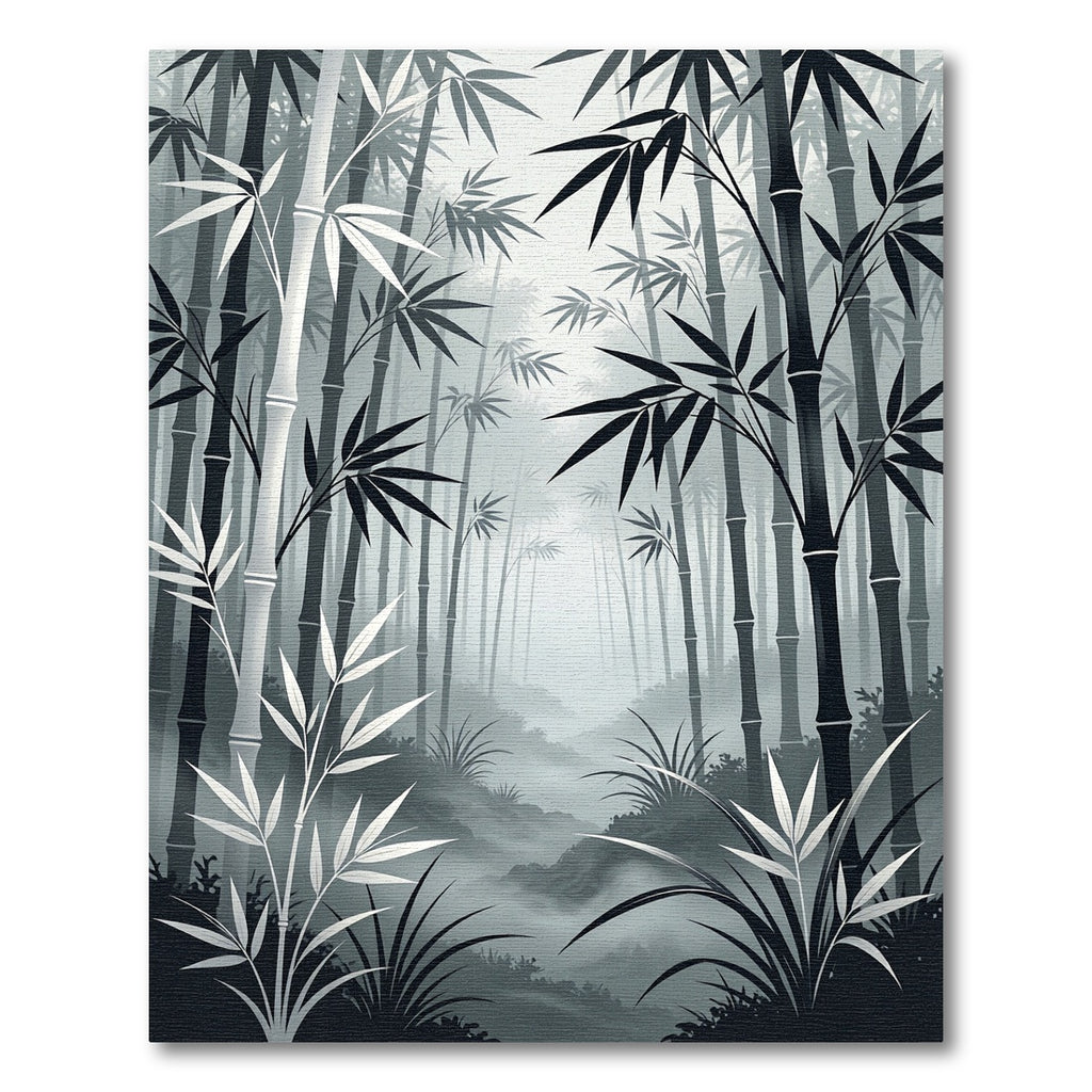 Monochromatic Bamboo Forest Meadow Rug