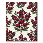 Crimson Heart Botanical Arrangement Rug