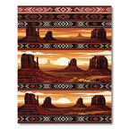 Sunset Mesa Southwest Geometric Desert Art Rug
