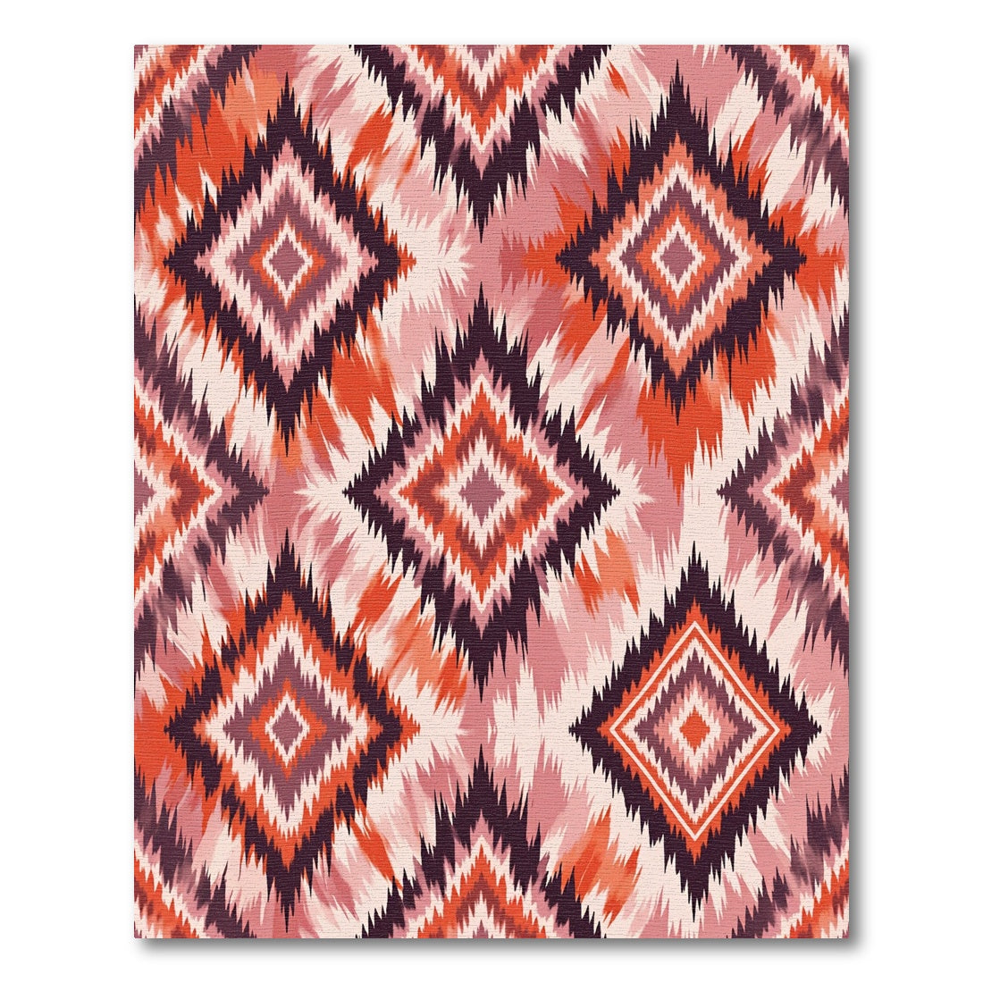 Warm Tribal Diamond Ethnic Rug