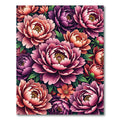 Vibrant Magenta Peony Garden Rug