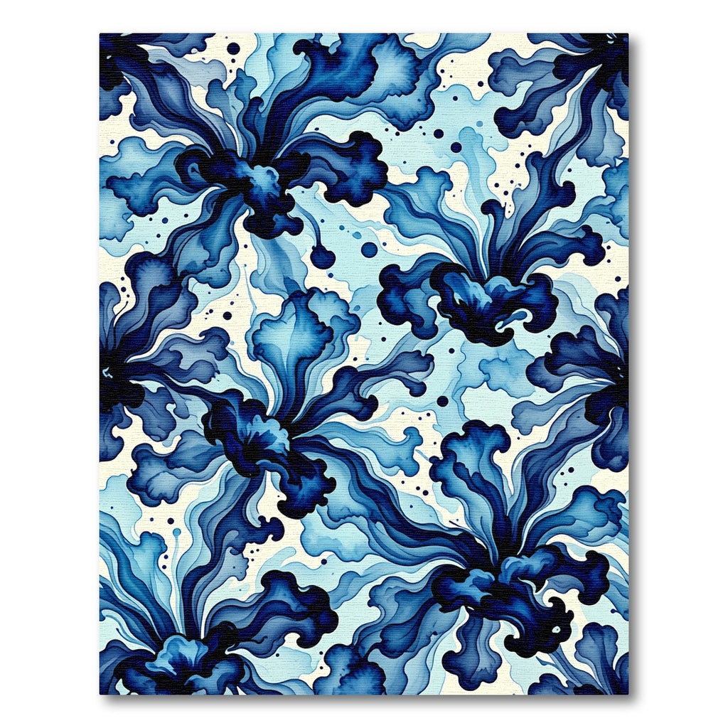 Swaying Indigo Ink Flow Orchid Rug