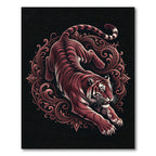 Crimson Tiger Floral Ornament Rug