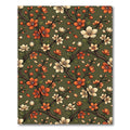 Vibrant Orange White Blossom Branches Rug