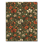 Vibrant Orange White Blossom Branches Rug
