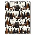 Forest Reindeer Woodland Scene Rug