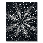 Black White Scattered Dot Explosion Rug