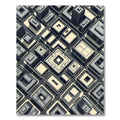 Modern Isometric Gray Urban Grid Rug
