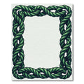 Green Braided Rope Border Rug