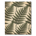 Vintage Forest Fern Botanical Illustration Rug