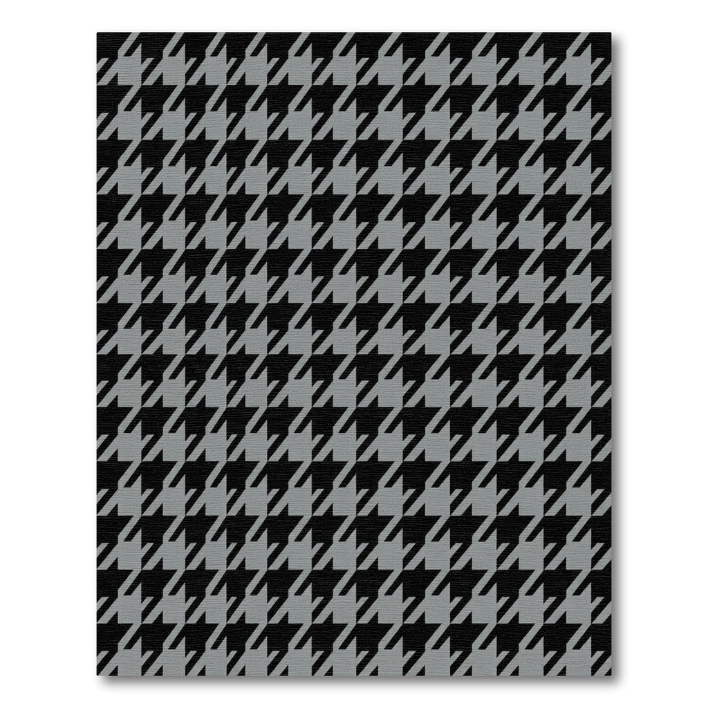 Classic Black Gray Houndstooth Check Rug