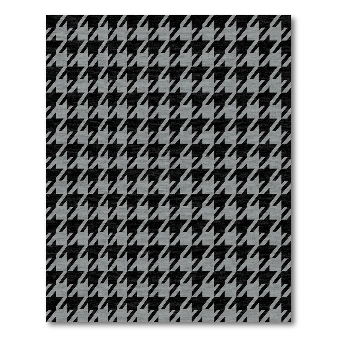 Classic Black Gray Houndstooth Check Rug