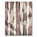 Mauve Abstract Splatter Vertical Stripes Rug