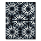Monochrome Celestial Bloom Radial Art Rug