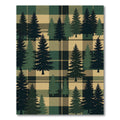 Forest Pine Plaid Tartan Check Rug