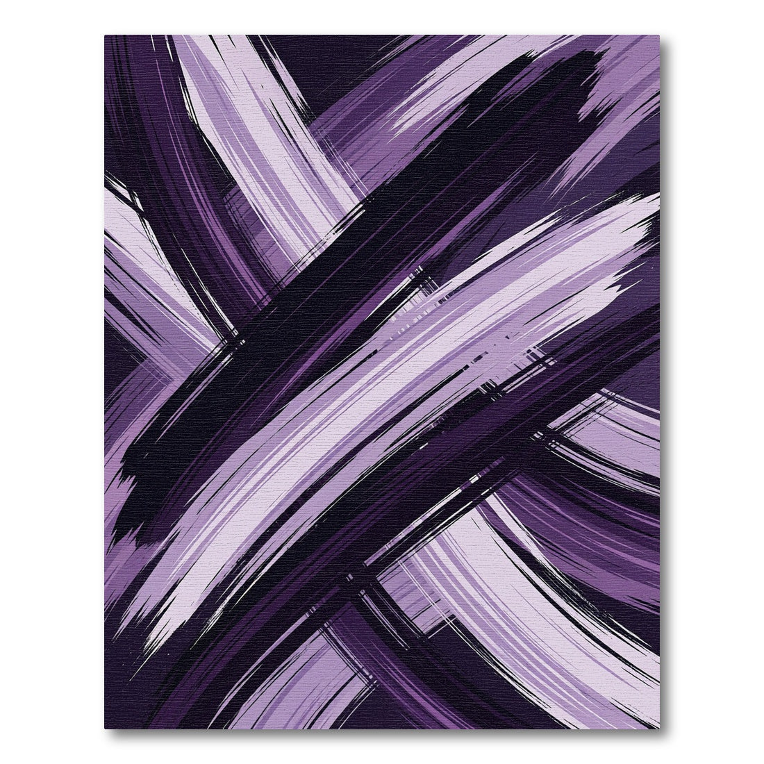 Purple Brushstroke Abstract Flow Rug