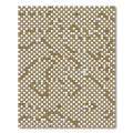Earthy Gold White Checkerboard Mosaic Rug