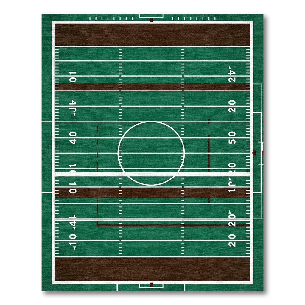 Green Football Field Gridiron Graphic Rug