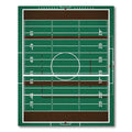 Green Football Field Gridiron Graphic Rug