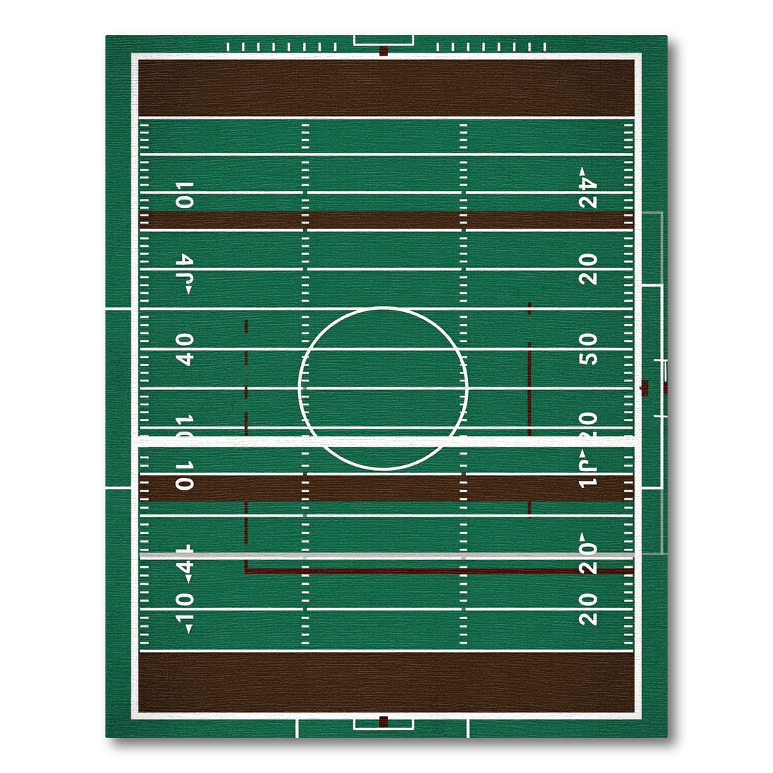 Green Football Field Gridiron Graphic Rug