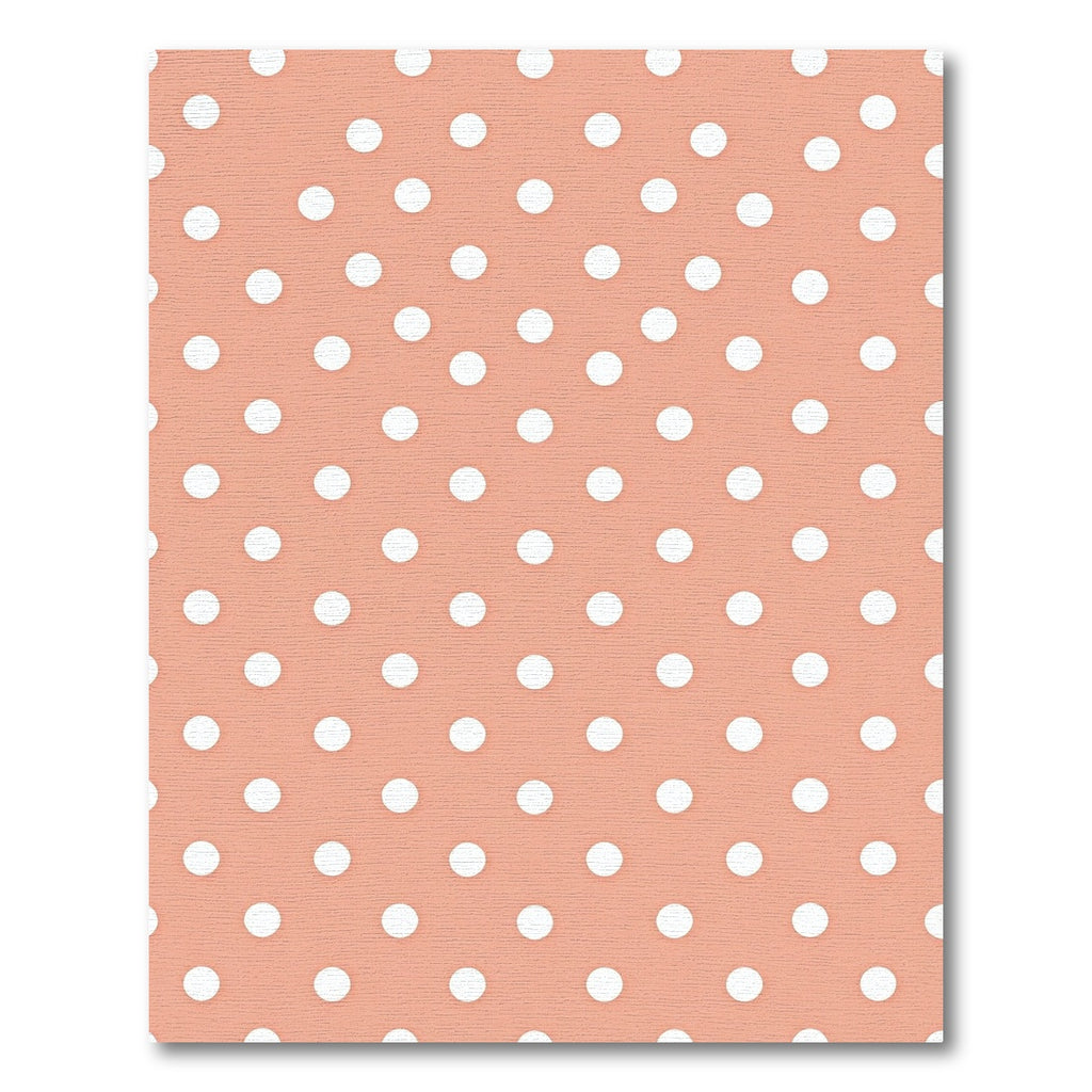 Coral White Polka Dot Composition Rug