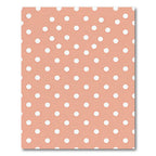 Coral White Polka Dot Composition Rug