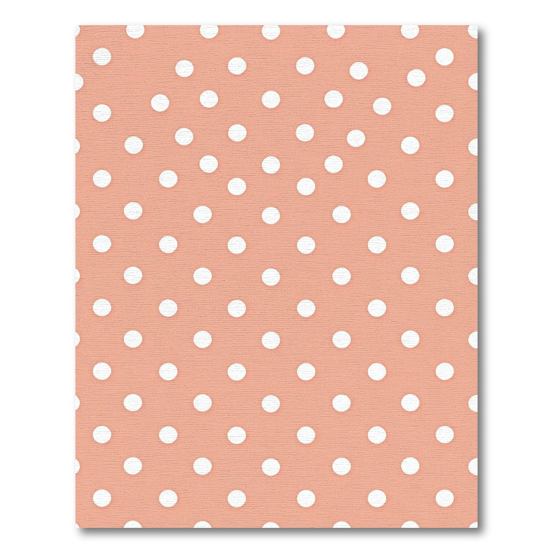 Coral White Polka Dot Composition Rug