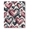 Watercolor Crimson Hearts Swirl Rug