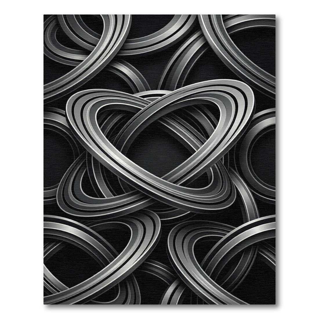 Monochromatic Intertwined Abstract Loops Rug