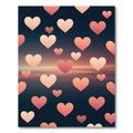 Pink Heart Scatter Gradient Rug