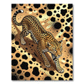 Golden Leopard Black Spotted Rug