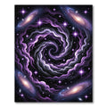 Cosmic Violet Swirling Galaxy Nebula Rug