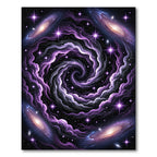 Cosmic Violet Swirling Galaxy Nebula Rug