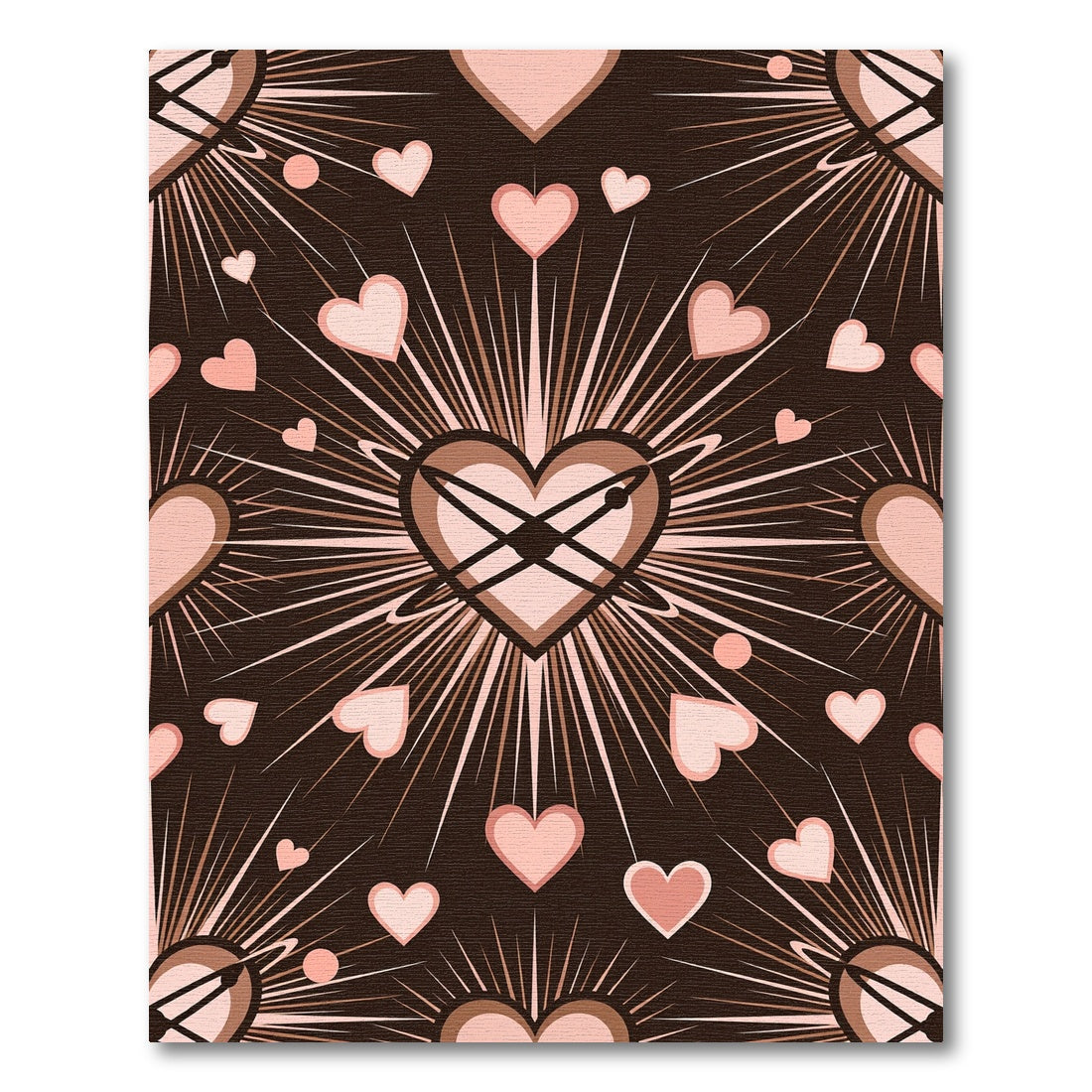 Pink Hearts Bursting Radiance Rug
