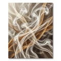 Ethereal Smoke Swirls Gold Cream Rug