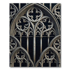 Monochromatic Gothic Arch Stone Trellis Rug