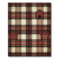 Rustic Red Barn Plaid Farmhouse Rug