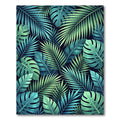 Lush Tropical Foliage Botanical Leaf Rug