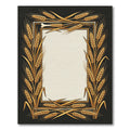 Golden Wheat Botanical Frame Rug