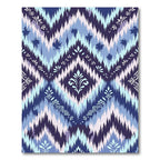 Ikat Blue Lily Chevron Medallion Rug