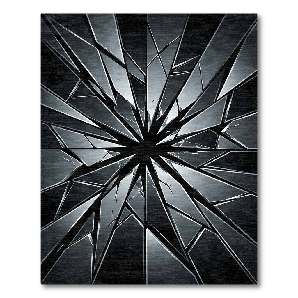 Shattered Glass Crystal Explosion Rug