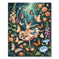 Whimsical Golden Butterfly Enchanted Garden Rug