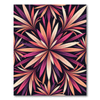 Vivid Coral Plum Floral Burst Rug