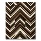 Earthy Chevron Striped Abstract Rug