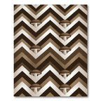 Brown Mushroom Chevron Zigzag Rug