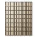 Neutral Beige Rectangular Grid Rug