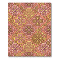 Golden Clover Damask Terracotta Trellis Rug